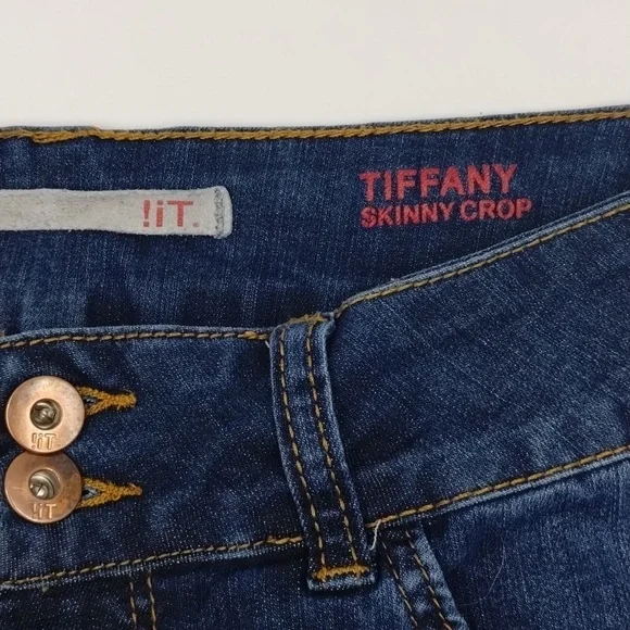 it jeans denim crop size 10 Tiffany skinny medium wash two button it jeans - Picture 8 of 10